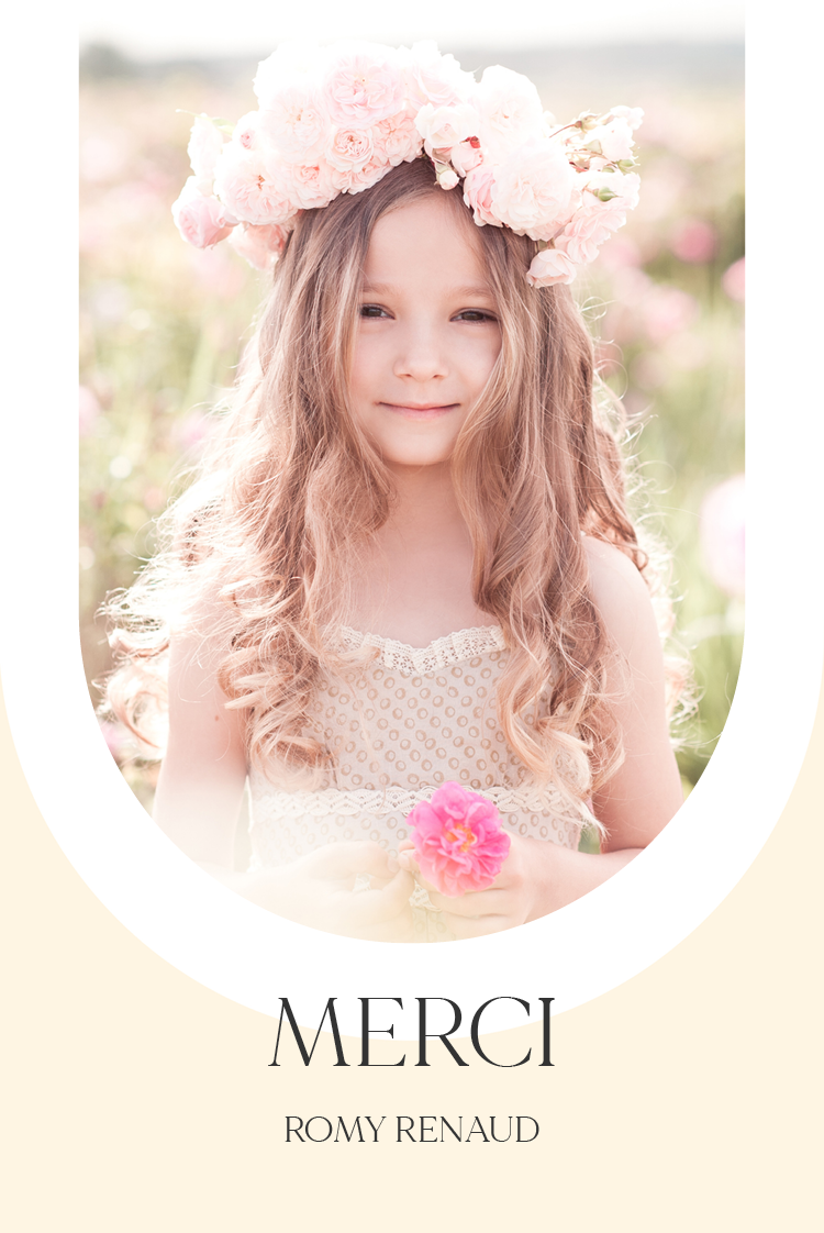 Carte de remerciement — Fluide - ivoire