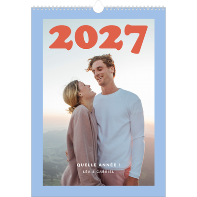 A3 Calendrier annuel — Cadres rétro [couverture]