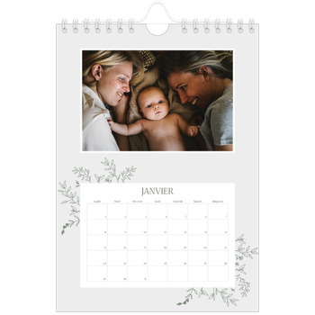 Calendrier photo A5 — Fleurs dessinées