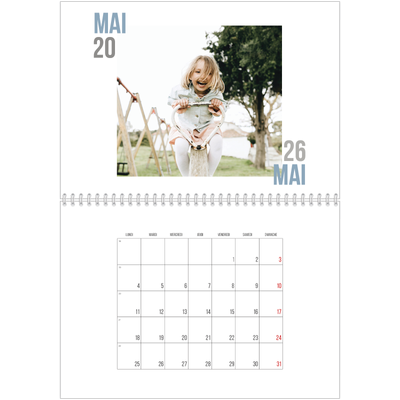 Calendrier photo A4 double (30 x 40 cm) — Type de couple [couverture]