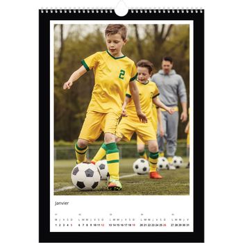 Calendrier photo A3 — Cadre noir