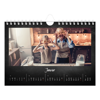 Calendrier photo A5 — Tableau et craie