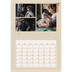 Calendrier photo A4 double (30 x 40 cm) — Texte asymétrique [Mars]