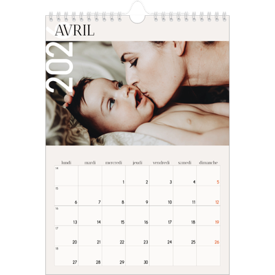 Calendrier photo A4 (20 x 30 cm) — Superposition [Avril]