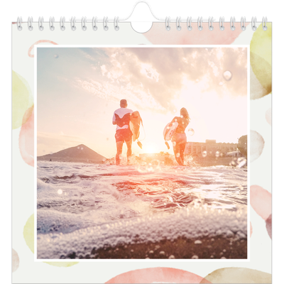 Calendriers annuels carré — Pluie d'aquarelle [couverture]