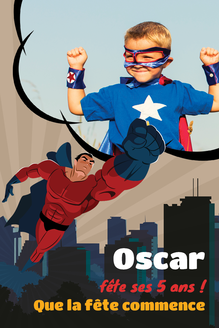 Cartons d'invitation — Super-héros