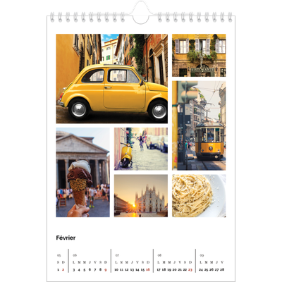 Calendrier photo A4 (20 x 30 cm) — Diaporama symétrique [Février]