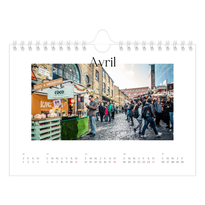 Calendrier photo A5 — Mon carnet de voyage [Avril]