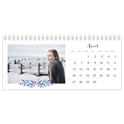 Calendrier de bureau — Ornements aquarelle [Avril]