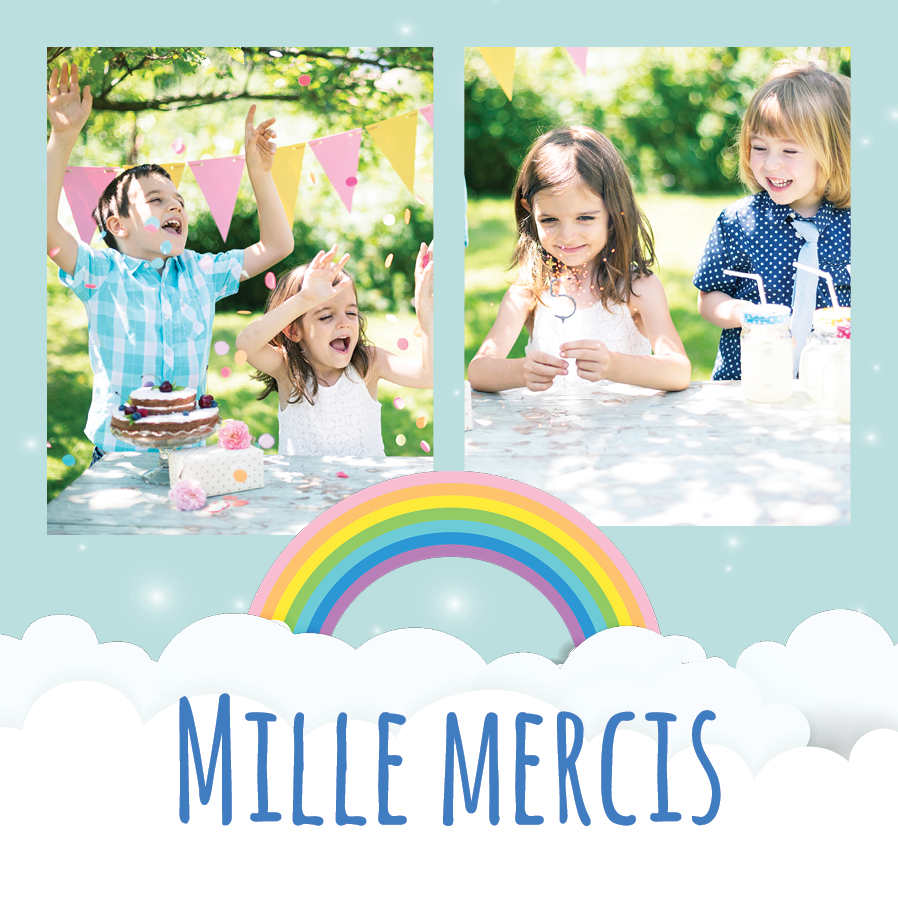 Carte de remerciement — Pastel pop