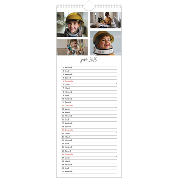 Calendrier mural long (15 x 40 cm) — Arrangements photo
