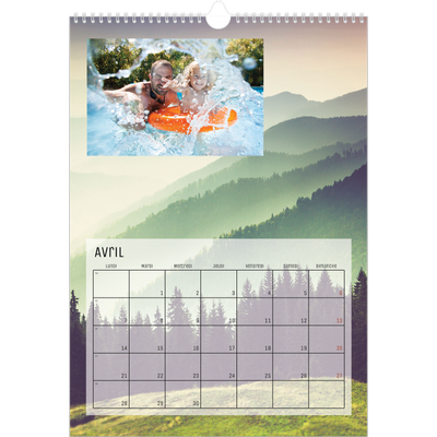 A3 Calendrier annuel — Immersion en montagne [Avril]