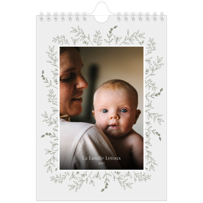 Calendrier photo A5 — Fleurs dessinées [couverture]