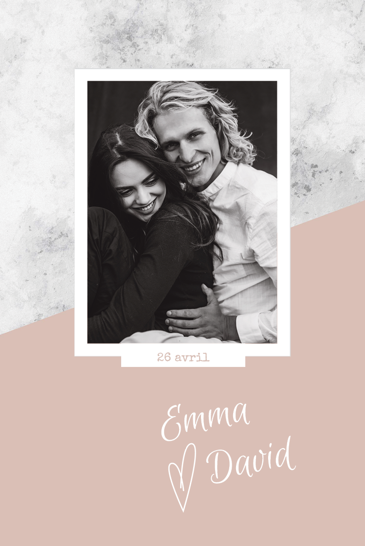 Cartons d'invitation — Bloc de marbre