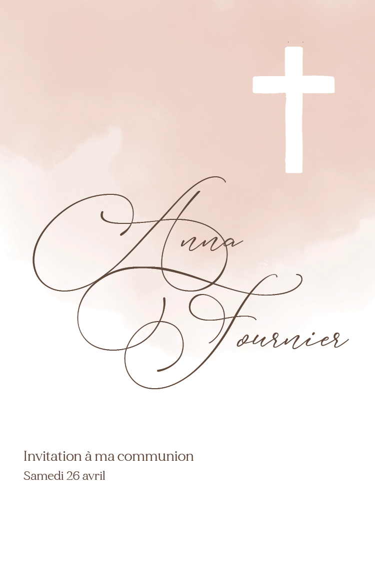 Cartons d'invitation — Aquarelle abstraite pêche