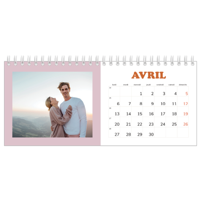 Calendrier de bureau — Cadres rétro [Avril]