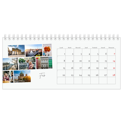 Calendrier de bureau — Escapade citadine [Février]