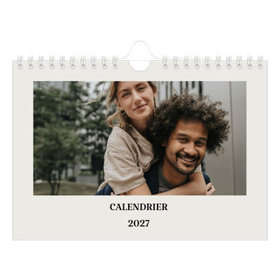 Calendrier photo A5 — Ivoire simple [couverture]