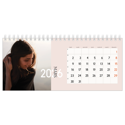 Calendrier de bureau — Superposition [Mars]