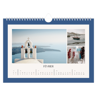 Calendrier photo A4 — Couleurs classiques [Février]