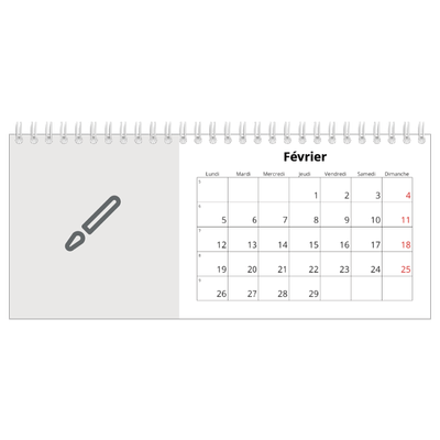 Calendrier de bureau — Créez votre produit [Février]