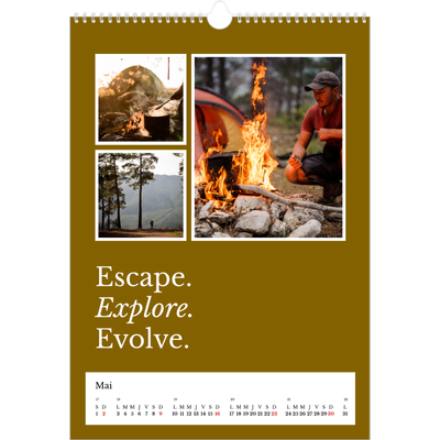 A3 Calendrier annuel — Terre éditoriale [Mai]