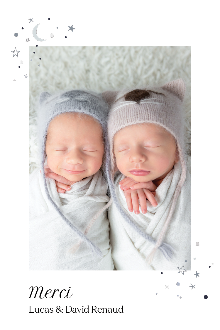 Carte de remerciement — Poussière d'étoile magique