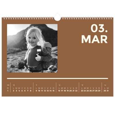 Calendrier photo A3 — Contemporain audacieux [Mars]
