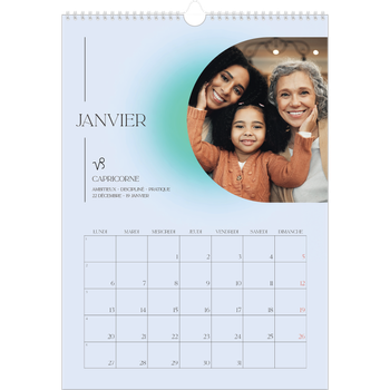 Calendrier photo A3 — Dégradé astrologique