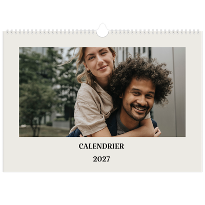 Calendrier photo A3 — Ivoire simple [couverture]