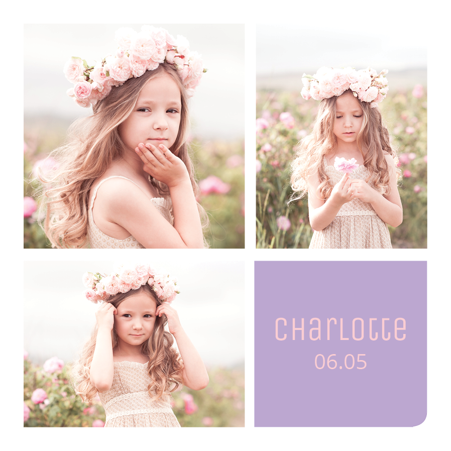 Cartons d'invitation — Bloc lilas