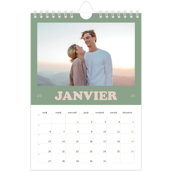 Calendrier photo A5 — Cadres rétro
