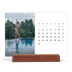 Calendrier de bureau support bois - paysage   — Superposition classique [Mars]