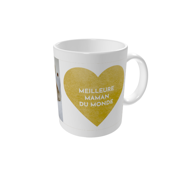 Mug personnalisé — Cœur doré