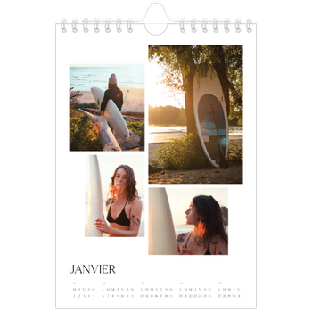 Calendrier photo A5 — Surf & couchers de soleil