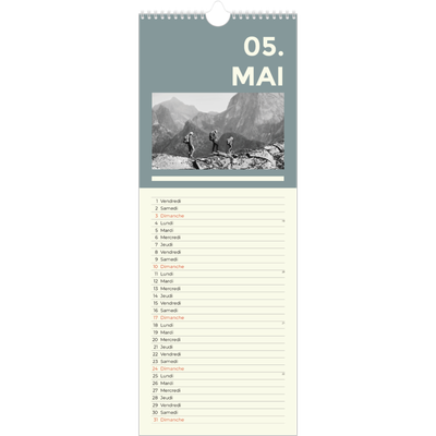 Calendrier mural long  — Contemporain audacieux [couverture]