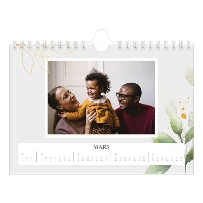 Calendrier photo A5 — Éclaboussure florale [Mars]
