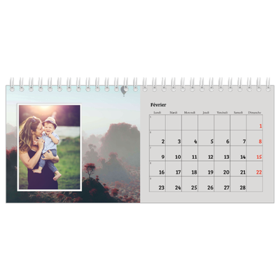 Calendrier de bureau — Saison en immersion [Février]