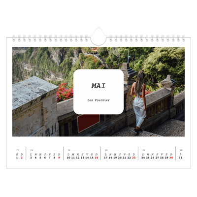 Calendrier photo A4 — Toute l'histoire [Mai]