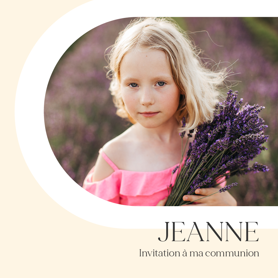 Cartons d'invitation — Fluide - ivoire