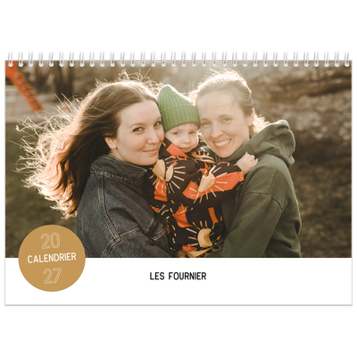 Calendrier photo A4 double (30 x 40 cm) — Gommettes photo [couverture]