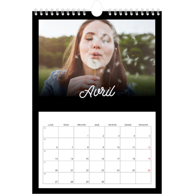 Calendrier photo A4 (20 x 30 cm) — Diapositive [Avril]