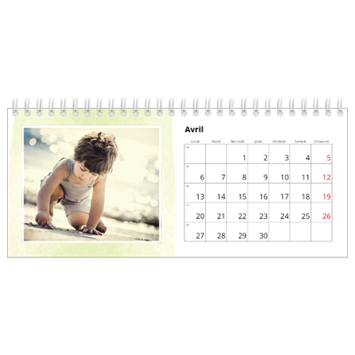 Calendrier de bureau — Effet aquarelle [Avril]