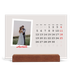 Calendrier de bureau support bois - paysage   — Signature carmin [Avril]