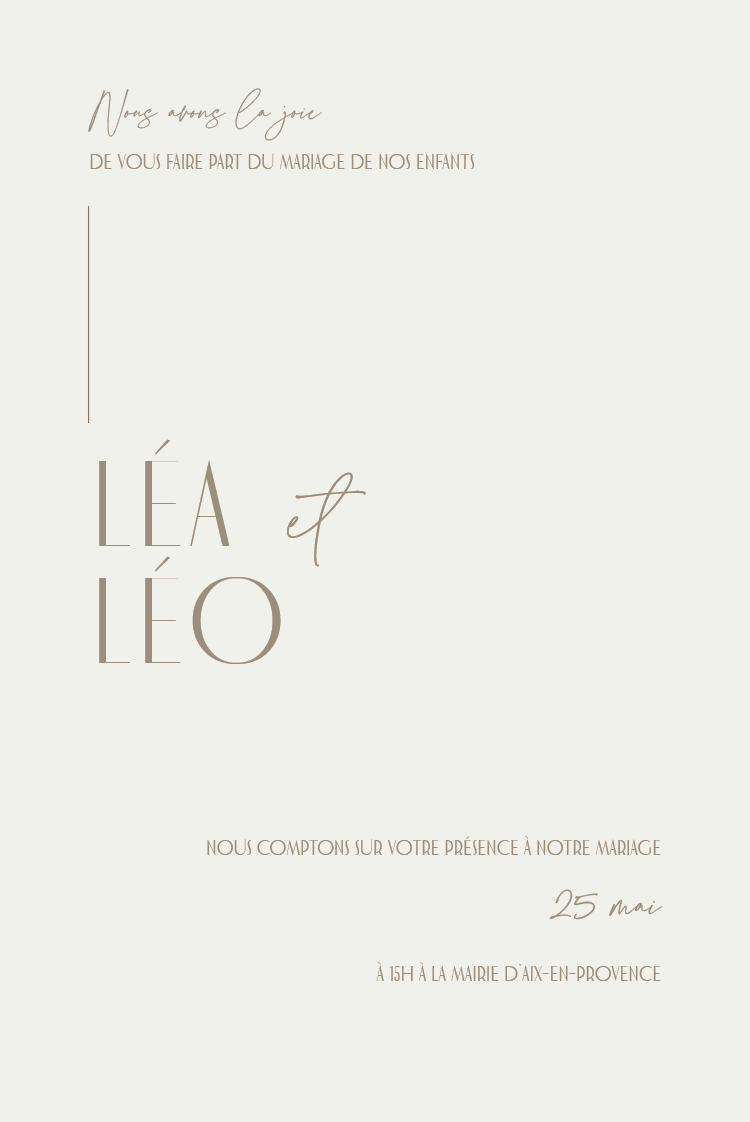 Cartons d'invitation — Correspondance parfaite