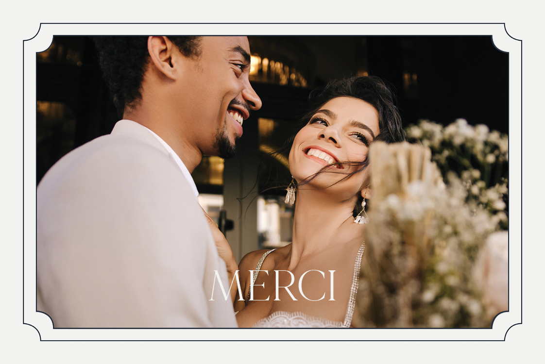 Carte de remerciement — Destination élégante