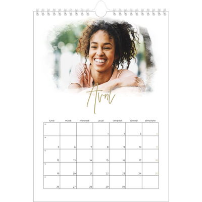 Calendrier photo A4 (20 x 30 cm) — Effet photo [Avril]