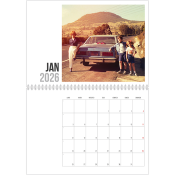 Calendrier photo A4 double — Texte abrégé