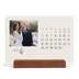 Calendrier de bureau support bois - paysage   — Initiales fleuries [Avril]