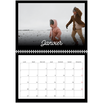Calendrier photo A4 double — Diapositive